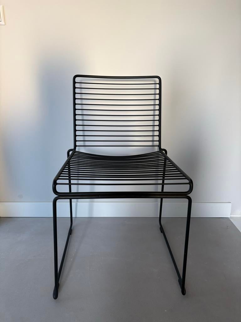 HAY Hee Dining Chair - Zwart, Huis en Inrichting, Stoelen, Gebruikt, Zwart, Ophalen of Verzenden, Metaal