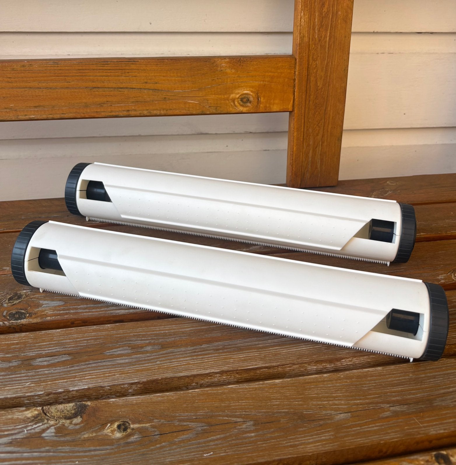 2x folie dispenser / foliehouder foliesnijder | p/st, Ophalen of Verzenden, Zo goed als nieuw