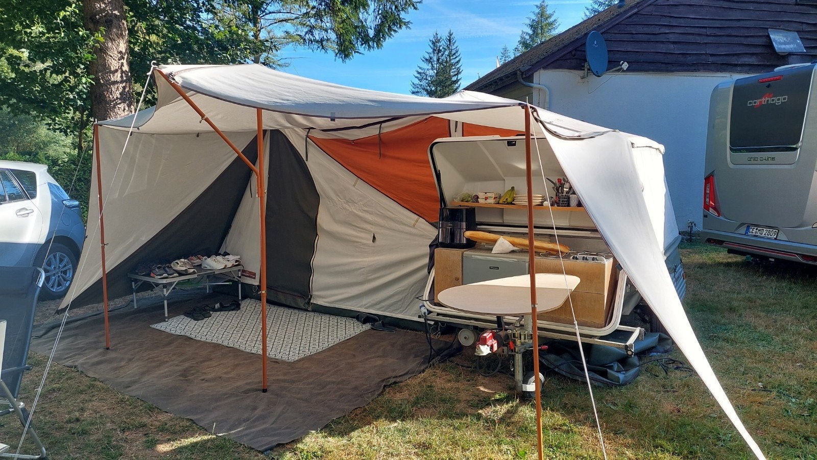 Holtkamper Cocoon XL incl kindertent, Caravans en Kamperen, Vouwwagens, Ophalen