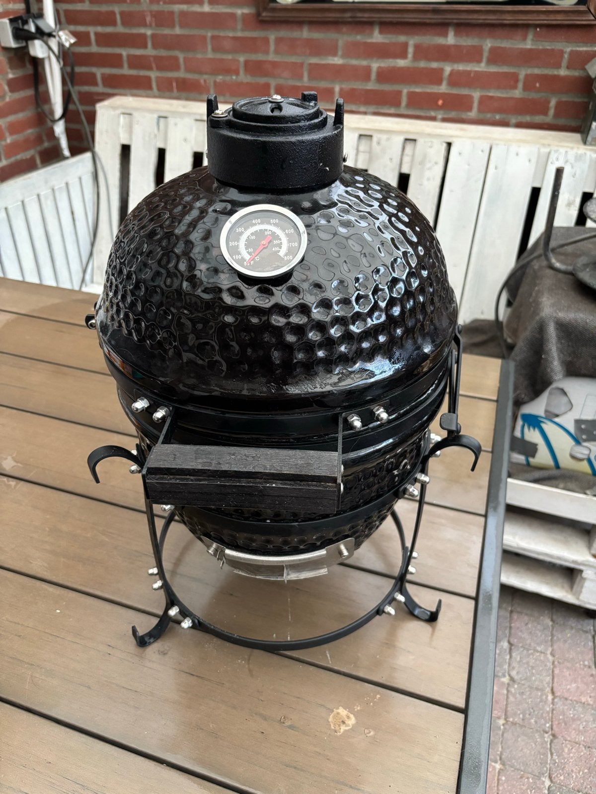 Compacte Kamado BBQ - Ideaal voor Balkon of Kleine Tuin, Ophalen, Gebruikt