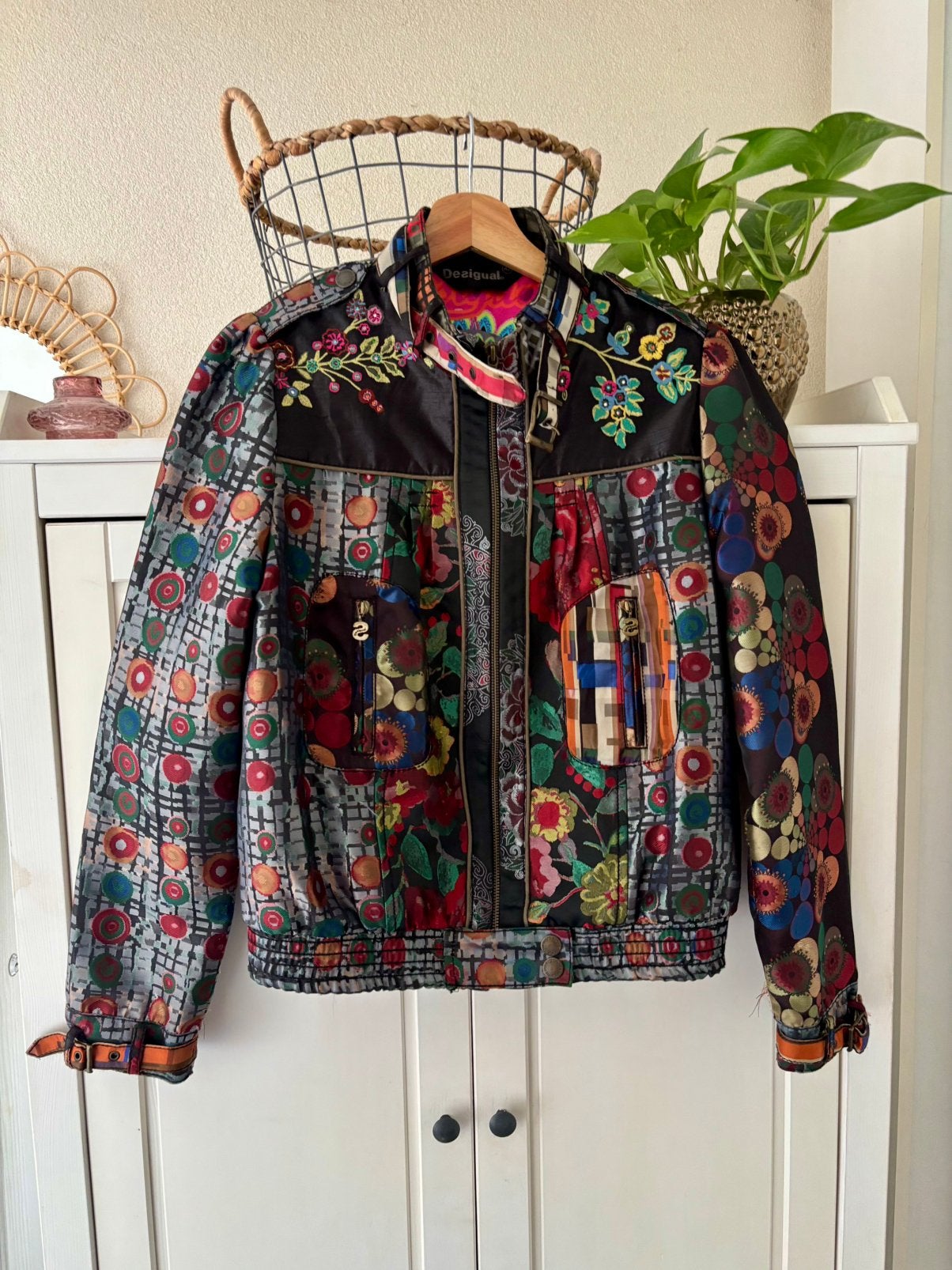 Desigual japandi bomberjack maat 38, Ophalen of Verzenden, Zo goed als nieuw, Maat 38/40 (M), Roze