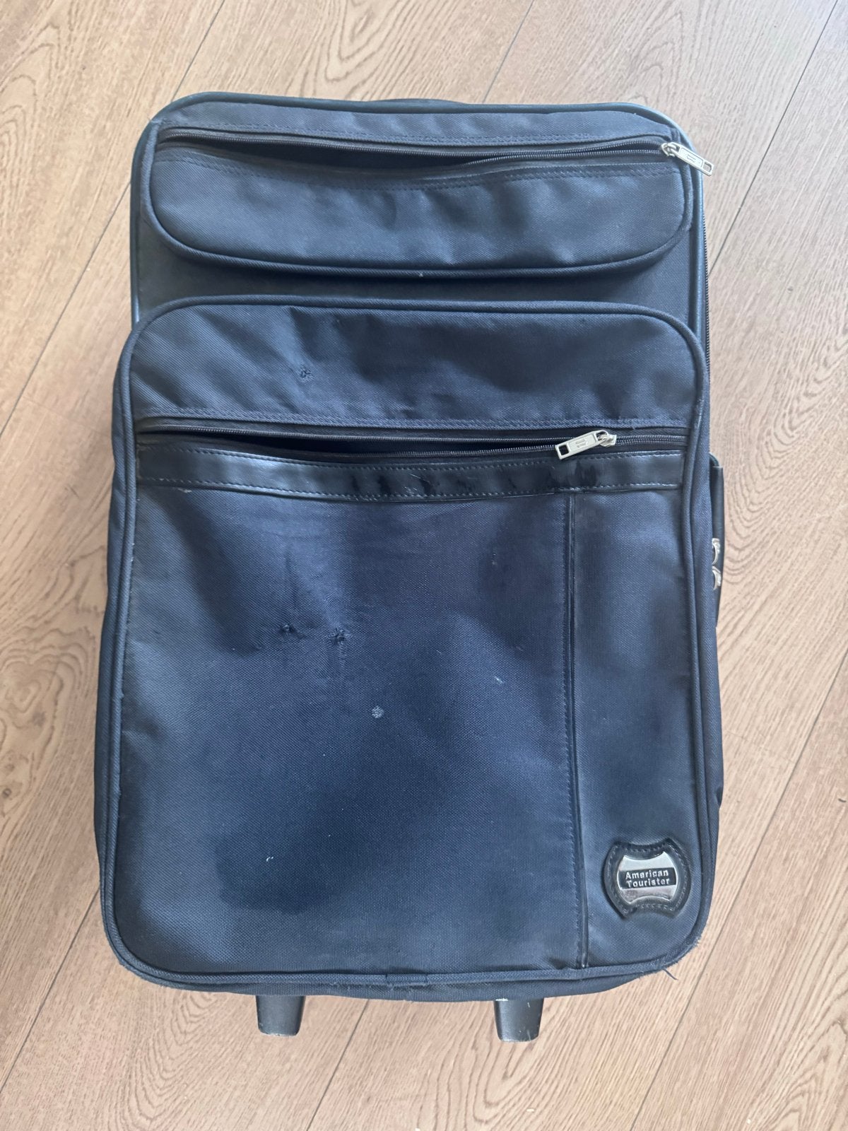 Handbagage Koffer 60x35x25 cm - American Tourister, Gebruikt, Zacht kunststof, 35 tot 45 cm, Uitschuifbare handgreep