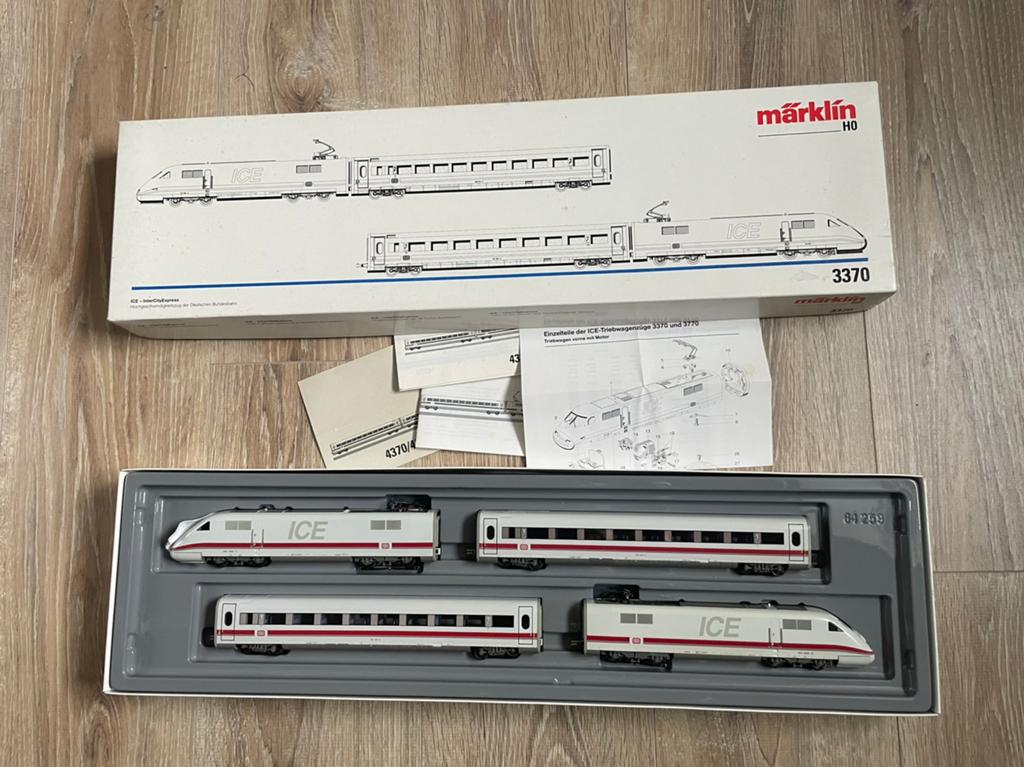 Marklin 4 delig ICE treinstel analoog met led binnenverl., Hobby en Vrije tijd, Modeltreinen | H0, Wisselstroom, Treinset, Verzenden