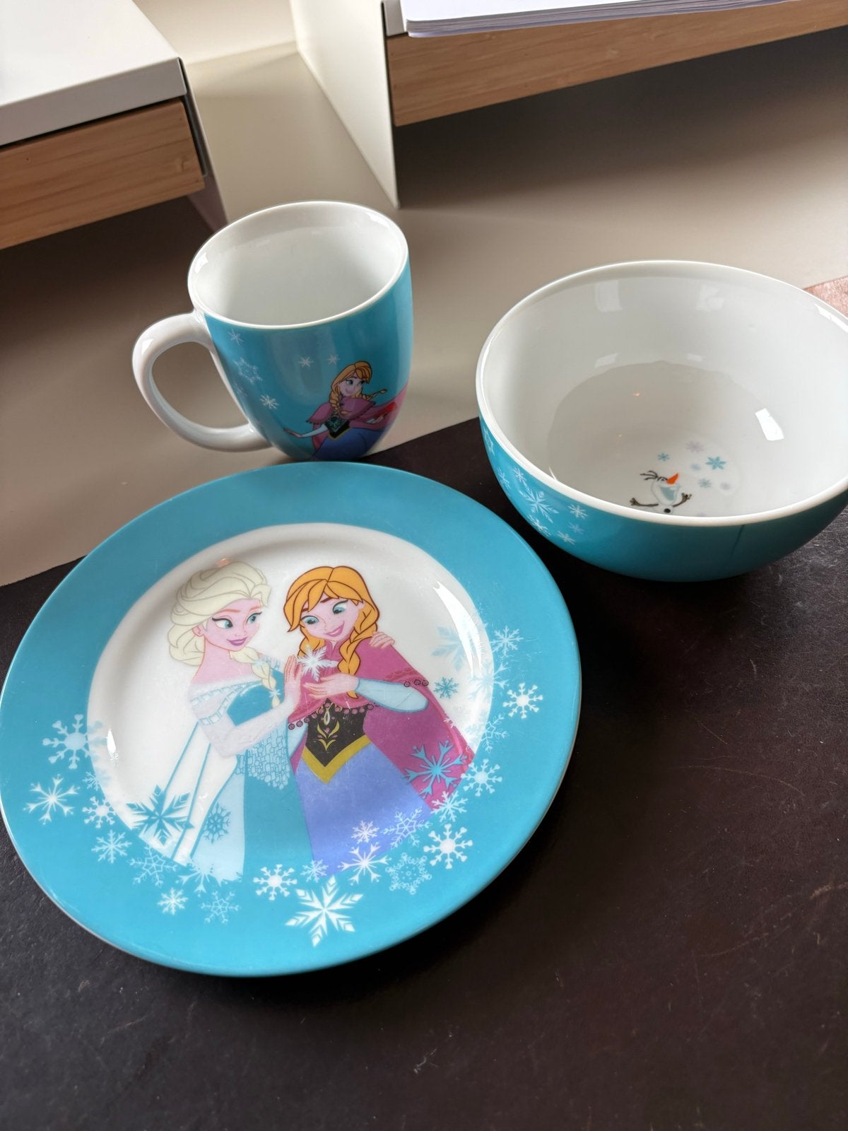 Disney Frozen WMF Eetset - Bord, Kom, Beker, Ophalen, Zo goed als nieuw