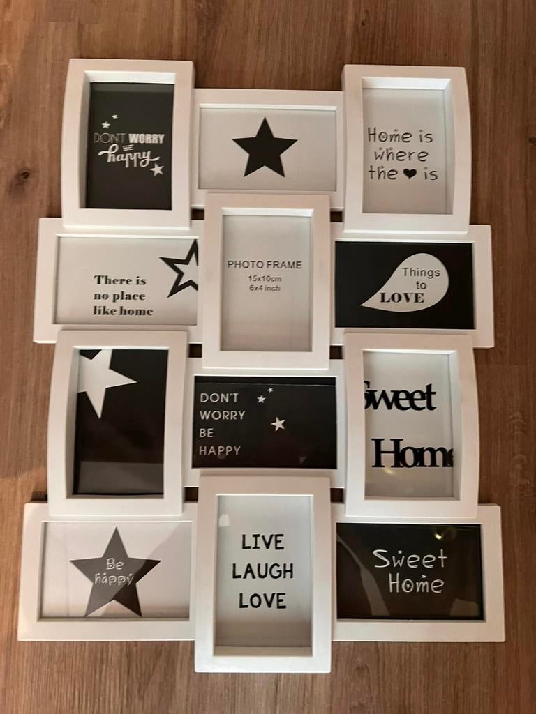 Witte Fotolijst voor 12 foto's - 10x15 cm, Ophalen of Verzenden, Zo goed als nieuw