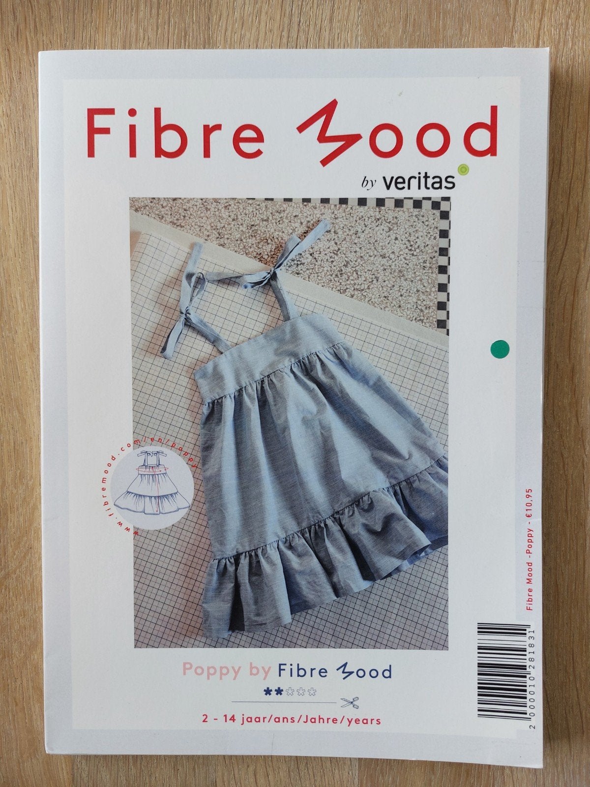 Fibre Mood Poppy naaipatroon jurk maat 2 tm 14 jaar, Ophalen of Verzenden, Nieuw, Kind, Overige merken