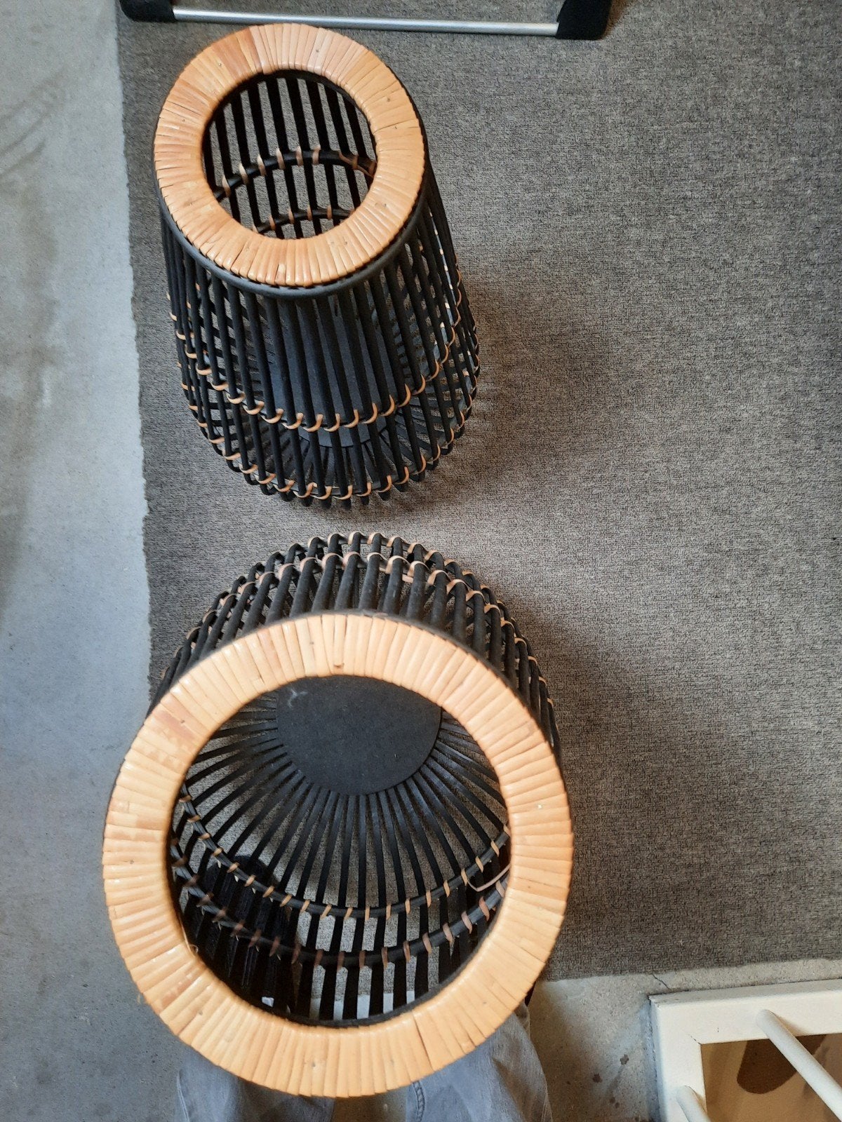Decoratieve vazen Rootsmann - Set van 2 (67 & 53 cm), Huis en Inrichting, Ophalen, Zwart, Natuurlijk materiaal, Zo goed als nieuw