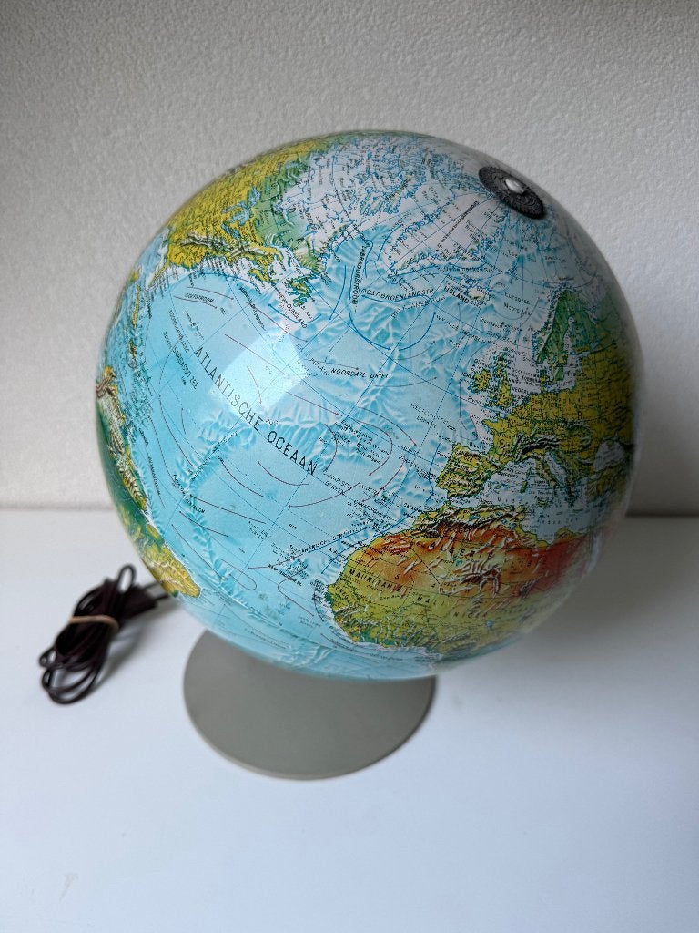 Vintage Scan-Globe staatkundige wereldbol (1978) (1:41849600, Gebruikt, Kunststof, Ophalen of Verzenden, Verlicht