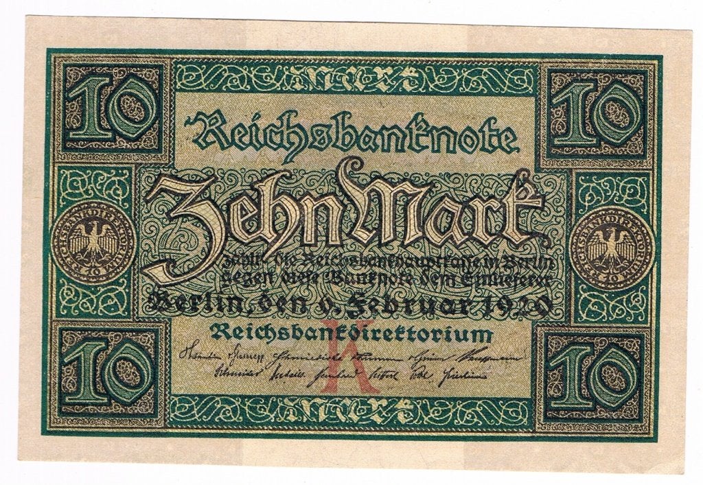 10 mark 1920, Verzenden, Duitsland, Los biljet