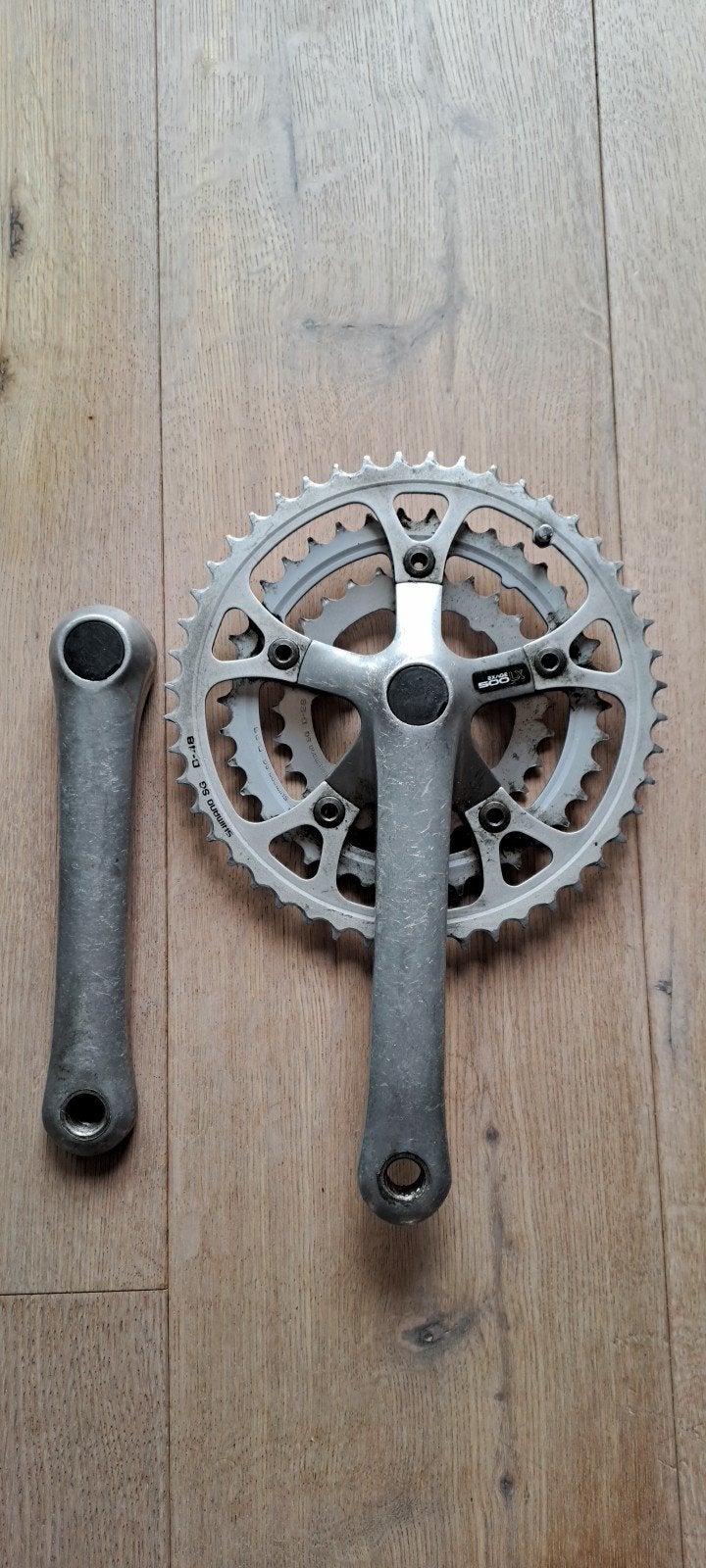 Shimano Exage SG Crankstel met Pedalen - Gebruikt, Crankstel of Pedalen, Gebruikt, Ophalen of Verzenden, Shimano