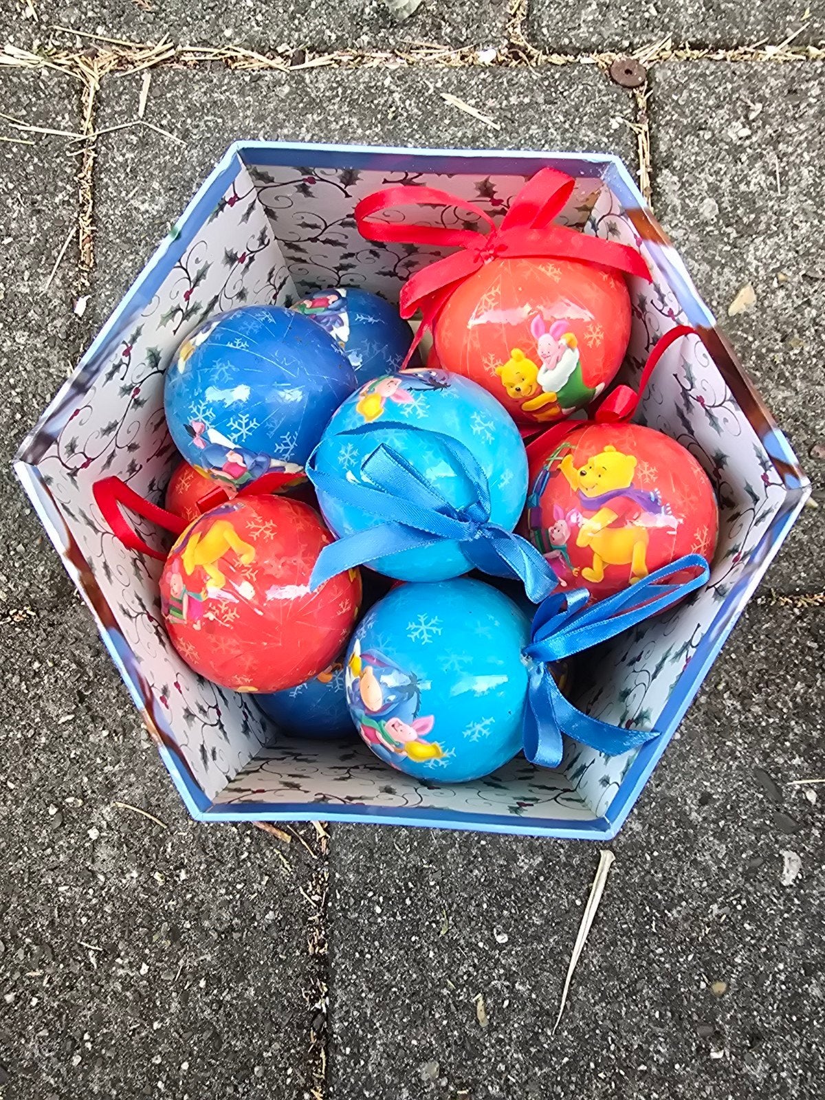 Disney winnie the pooh vintage kerstballen te koop., Ophalen of Verzenden