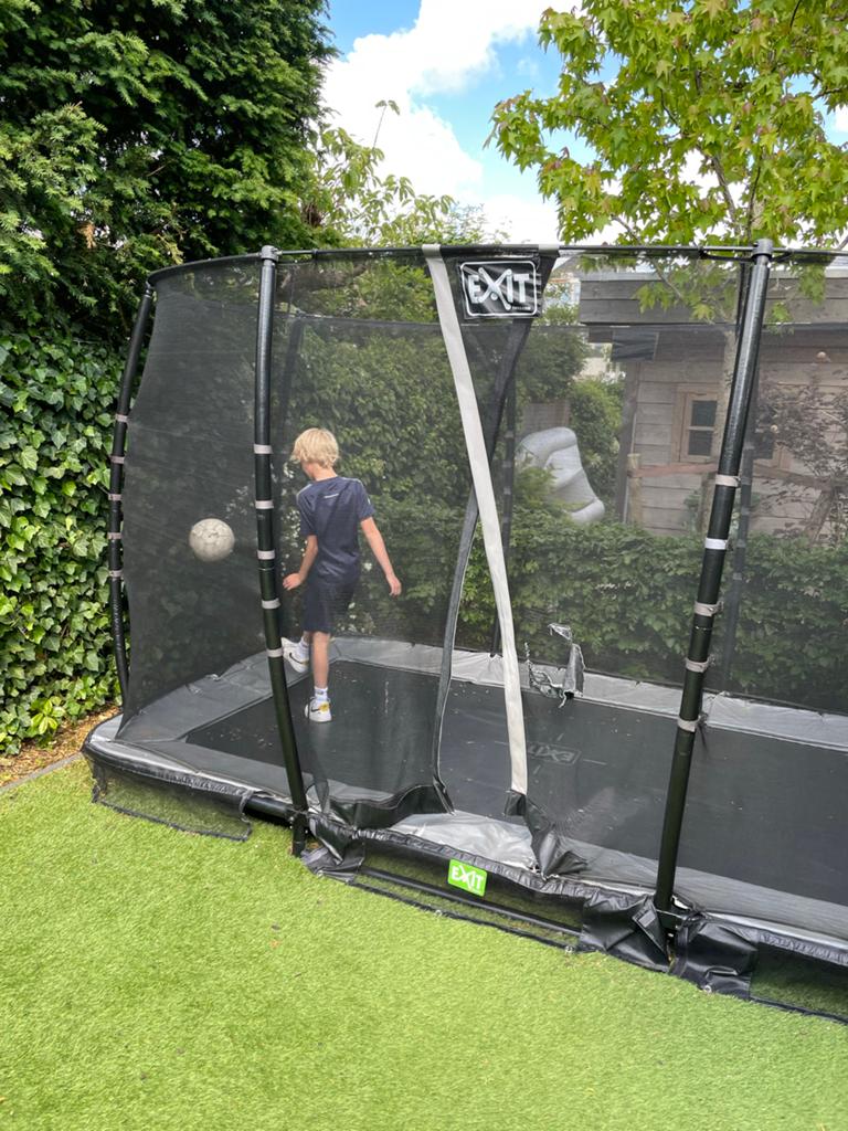 EXIT Elegant Premium inground trampoline met nieuw net, Ophalen of Verzenden, Zo goed als nieuw