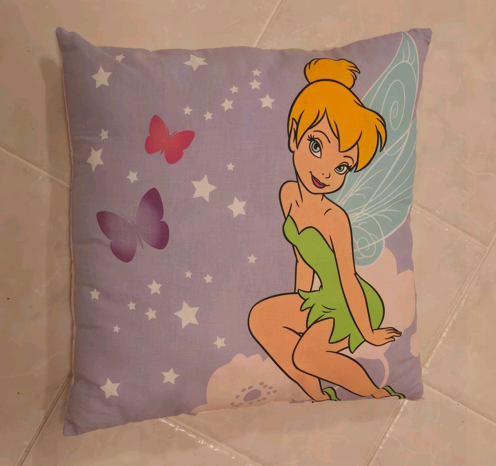 Tinkerbell kussen, Ophalen of Verzenden, Zo goed als nieuw, Gebruiksvoorwerp