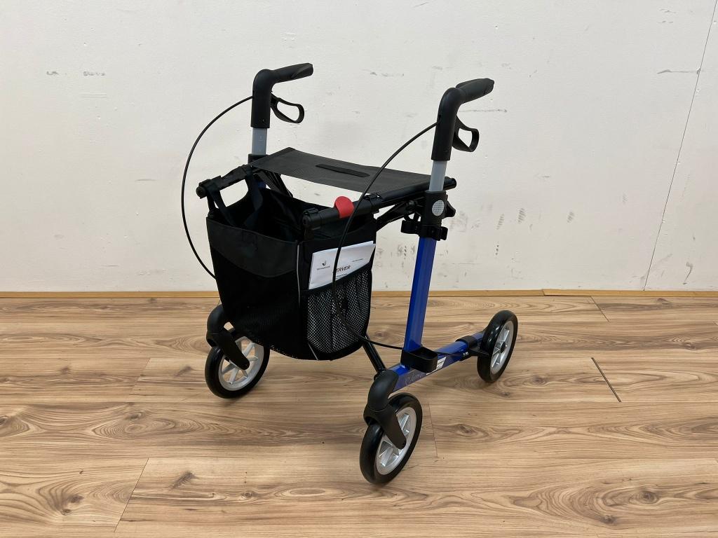 Lichtgewicht rollator Server Electric Blue MET ZACHTE WIELEN, Diversen, Rollators, Nieuw, Lichtgewicht, Opvouwbaar, Ophalen of Verzenden