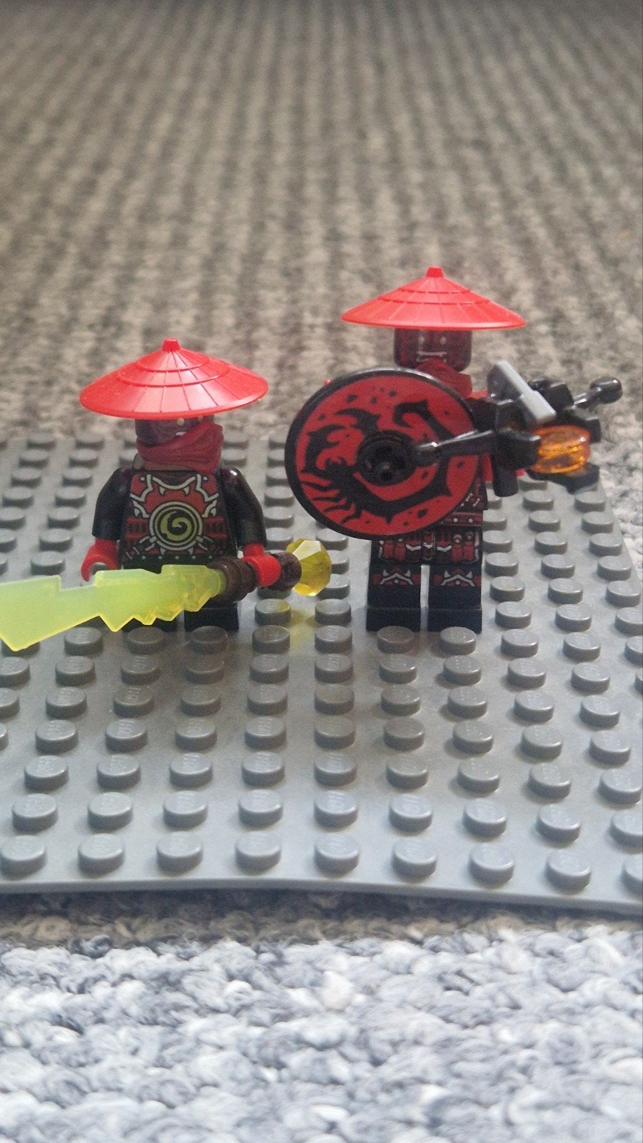 Lego Ninjago Minifiguren - Rode Samurai (2 stuks), Lego, Ophalen of Verzenden, Zo goed als nieuw, Minifiguur