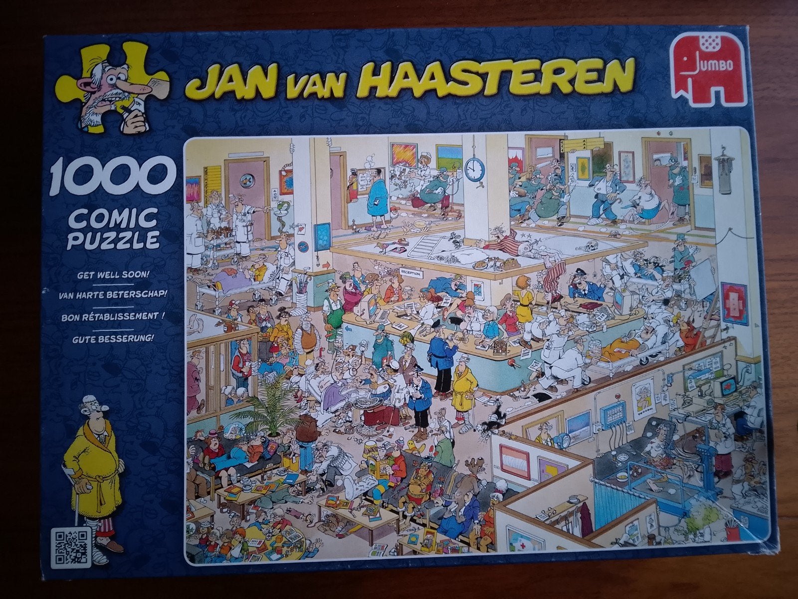 Jan van Haasteren puzzel - Get Well Soon! (1000 stukjes), Ophalen, 500 t/m 1500 stukjes, Gebruikt, Legpuzzel