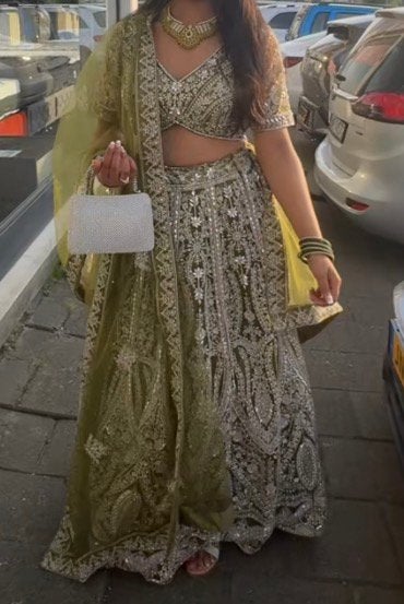 Lehenga, Kleding | Dames, Ophalen of Verzenden, Zo goed als nieuw, Zwart, Overige typen