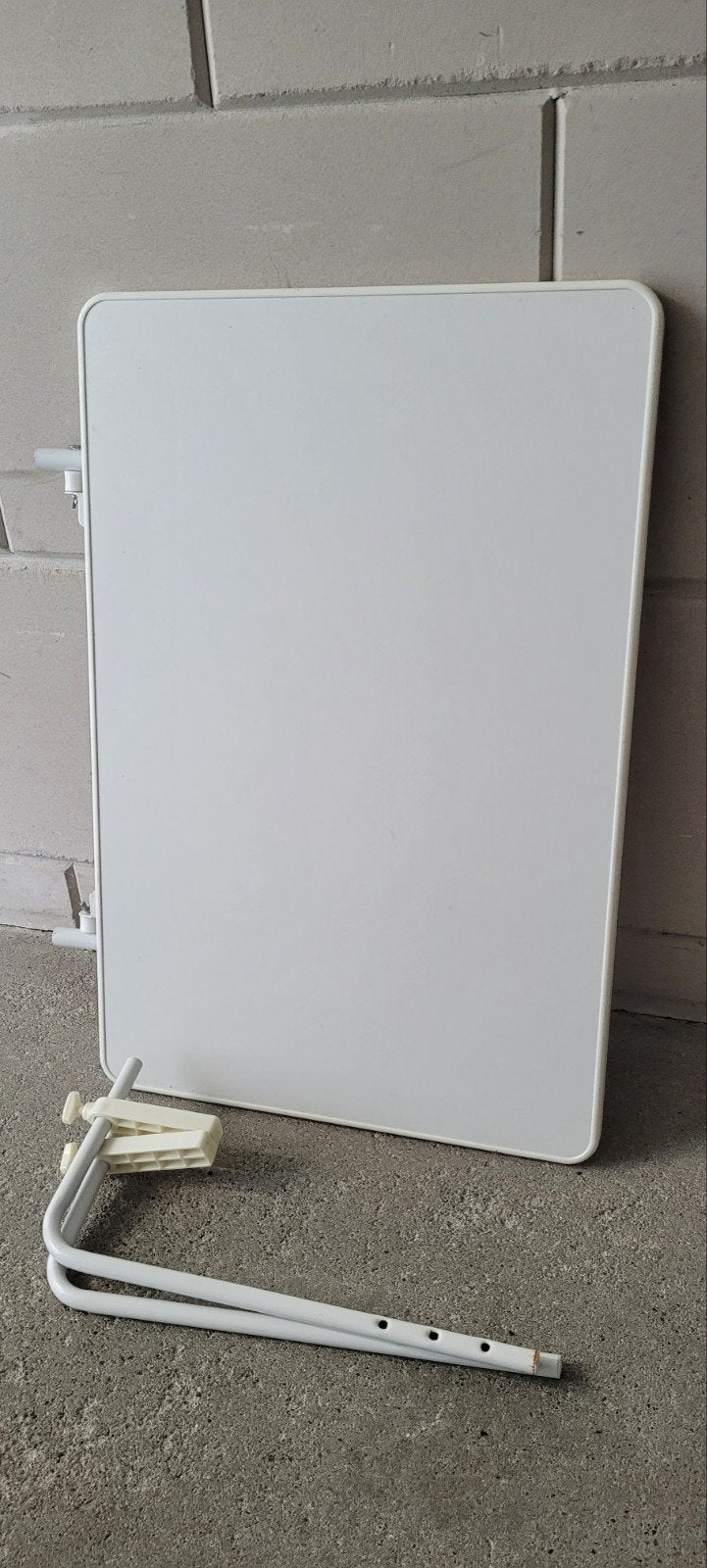 Handige Balkontafel / Schuttingtafel - Wit, Ophalen of Verzenden, Gebruikt, Rechthoekig, Metaal