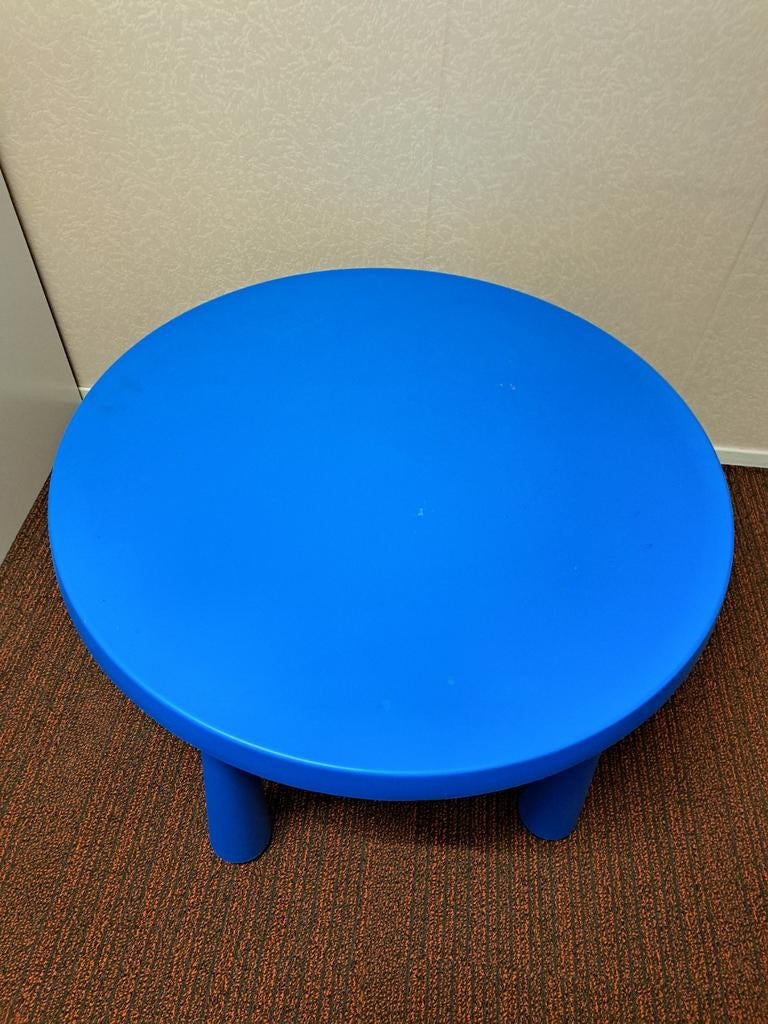 Blauwe ronde kindertafel, ideaal voor speelhoek, Ophalen, Gebruikt, Tafel(s)