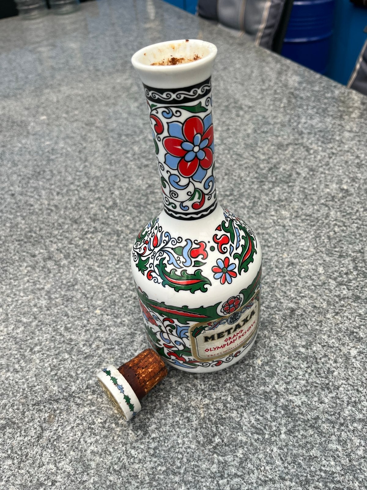 Metaxa Grand Olympian Reserve keramische fles, Antiek en Kunst, Antiek | Porselein, Ophalen of Verzenden