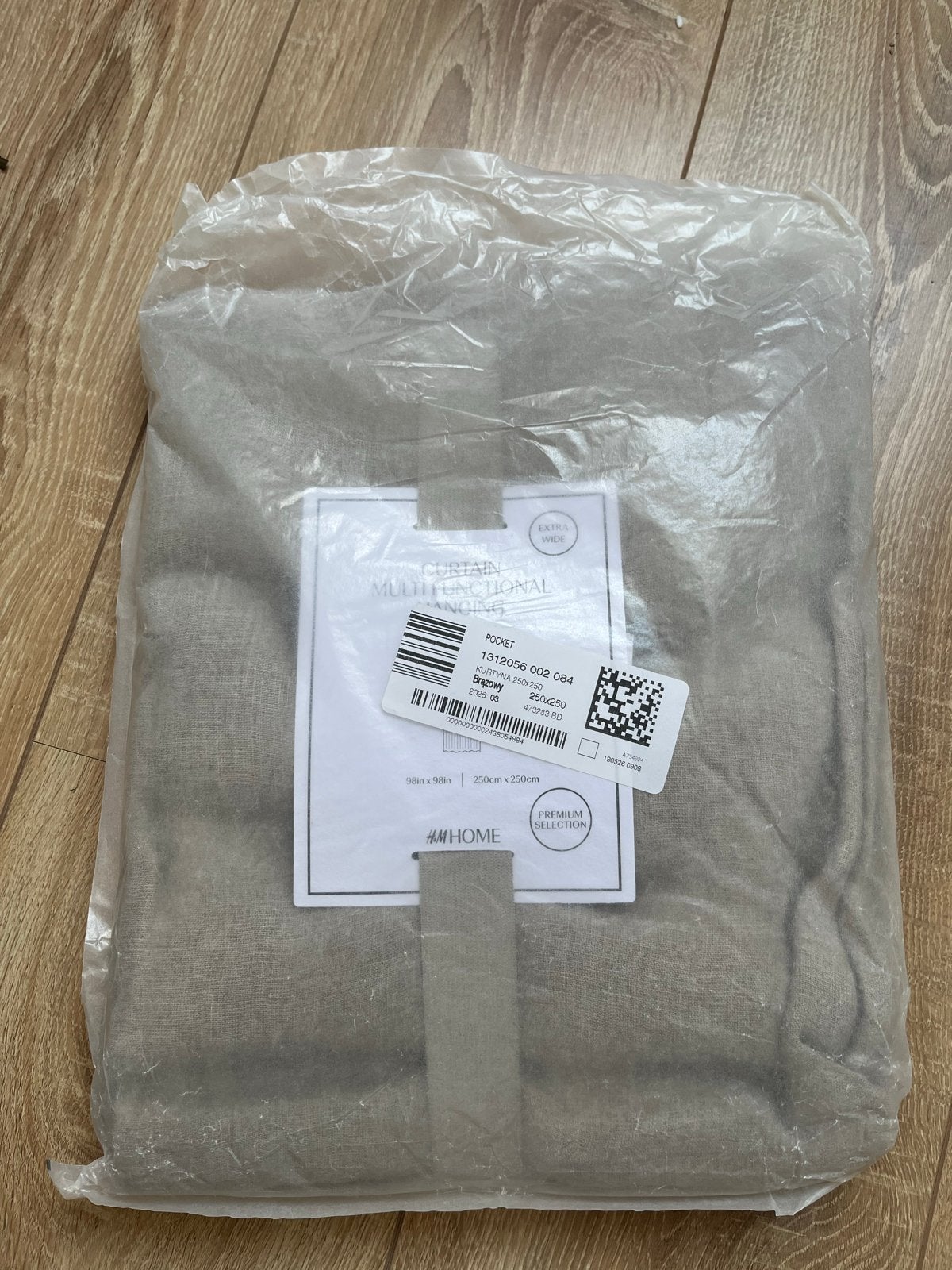 H&M Home Multifunctioneel Gordijn - Beige 250x250cm, Overige merken, Beige, Nieuw, Ophalen of Verzenden