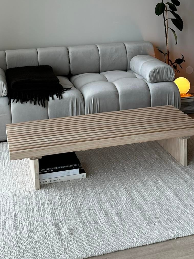 Salontafel MIRADOR Jotex wit hout, Ophalen, Gebruikt, 100 tot 150 cm, 50 tot 100 cm
