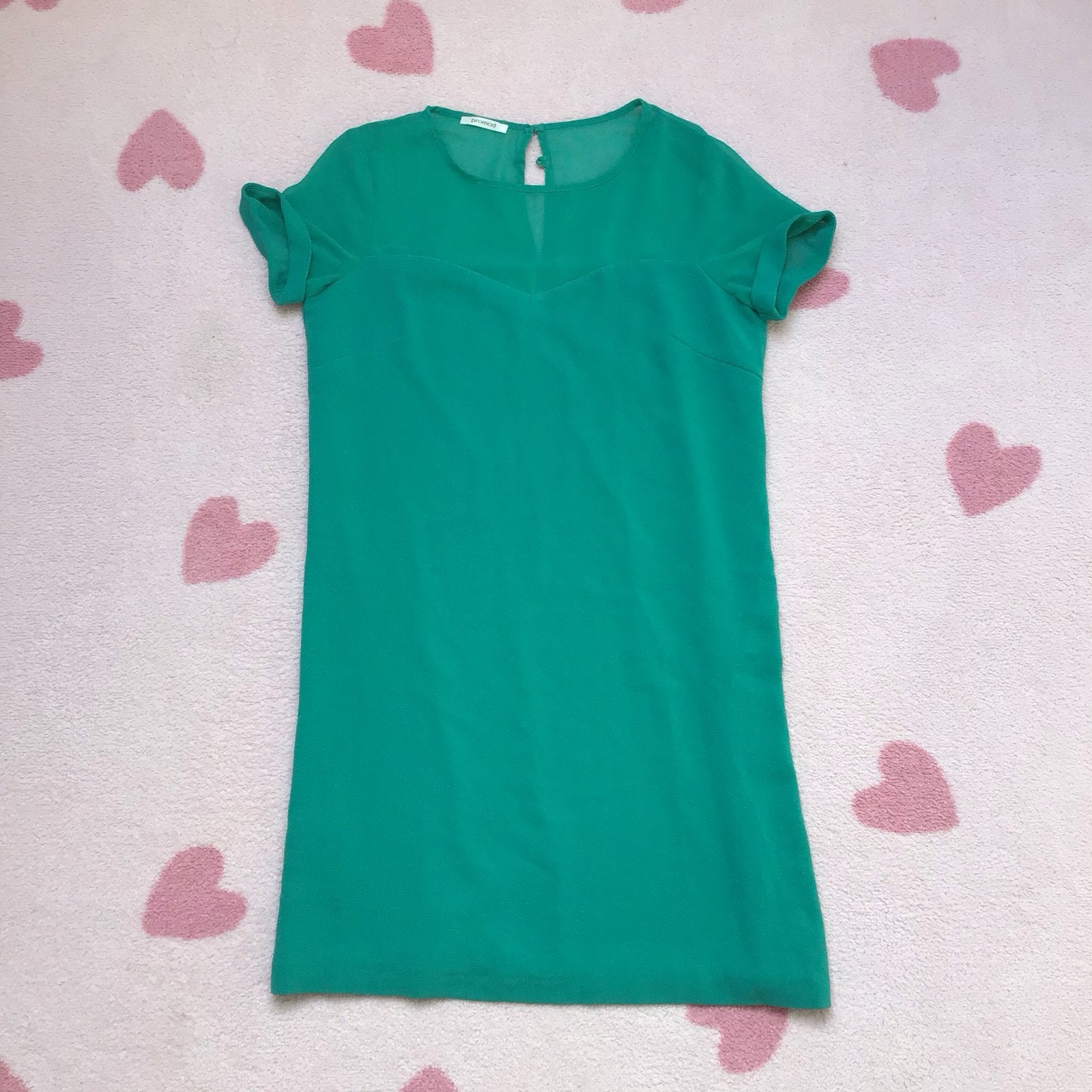 Promod Groene Jurk Maat M, Kleding | Dames, Maat 38/40 (M), Verzenden, Zo goed als nieuw, Boven de knie