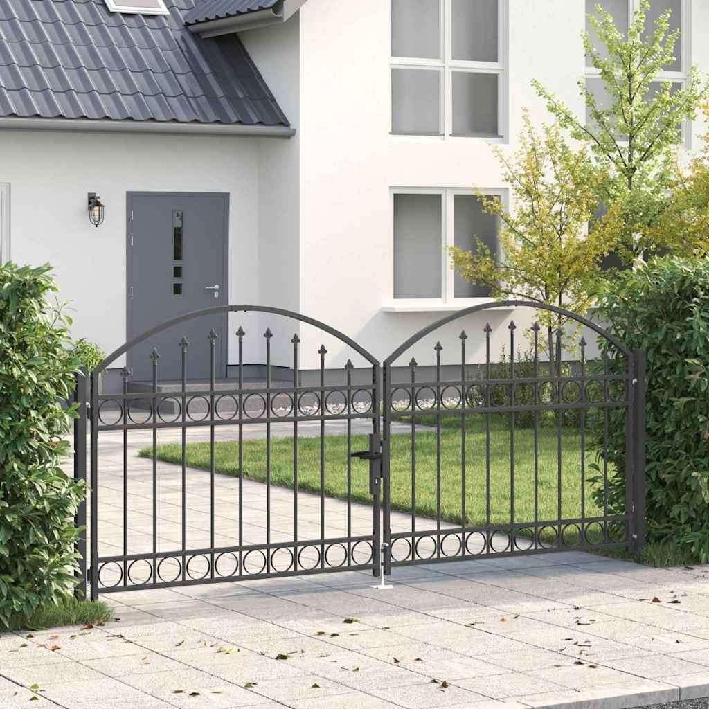 IJzeren tuinpoort poort draaihek 3x1,25/1,5 m GRATIS BEZORGD, Met poort, Verzenden, Nieuw, Spijlenhekwerk