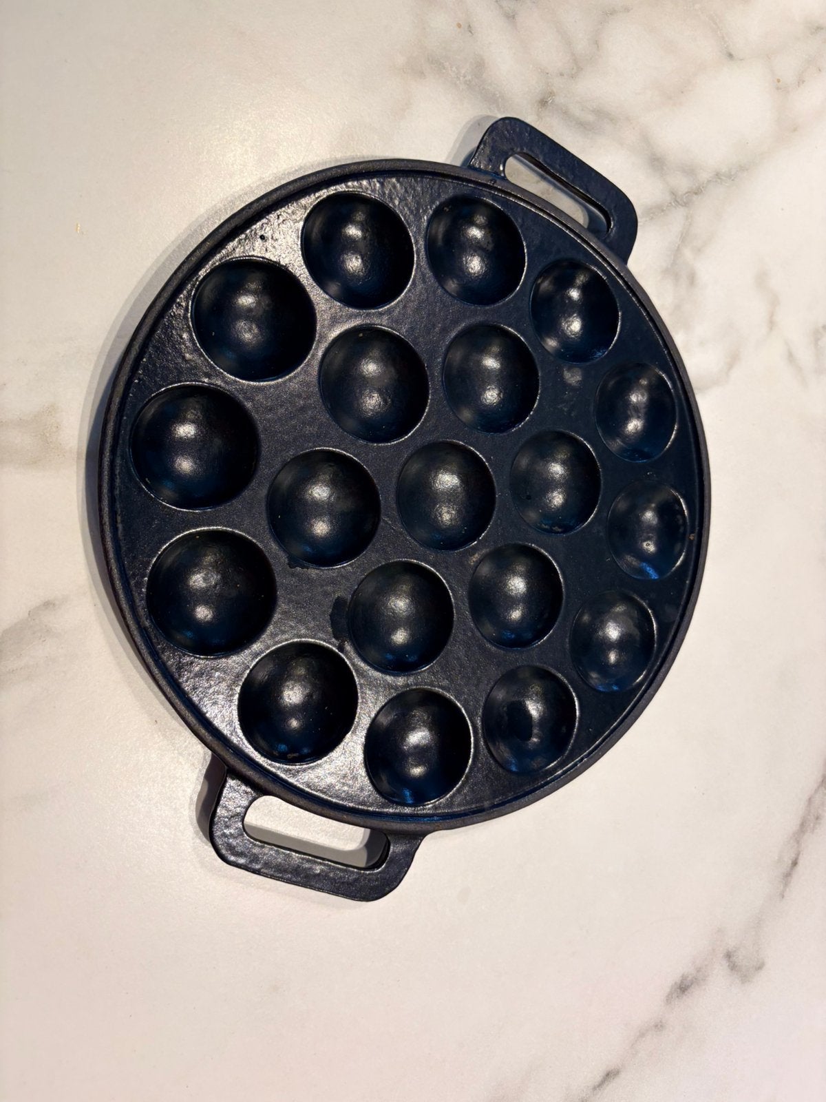 Gietijzeren poffertjes pan, Huis en Inrichting, Keuken | Potten en Pannen, Ophalen, Zo goed als nieuw, Gietijzer