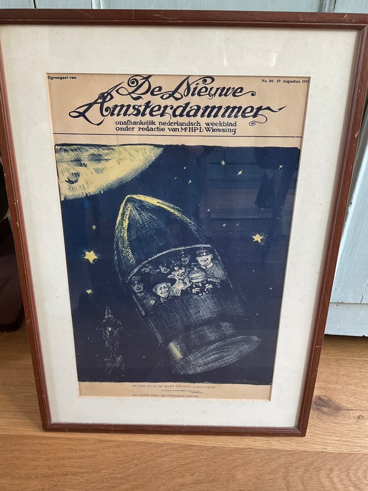 De Nieuwe Amsterdammer, prent Willy Sluijter uit 1916, Antiek en Kunst, Kunst | Litho's en Zeefdrukken, Ophalen