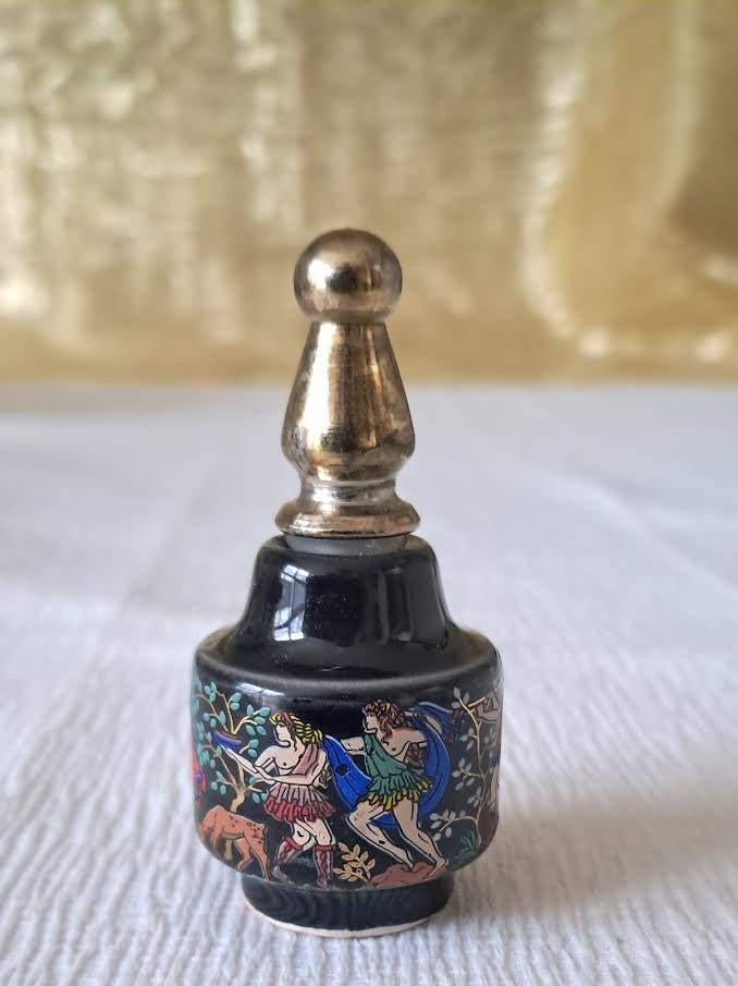 Vintage Grieks miniatuur porseleinen parfumflesje, Verzamelen, Ophalen of Verzenden, Zo goed als nieuw, Miniatuur