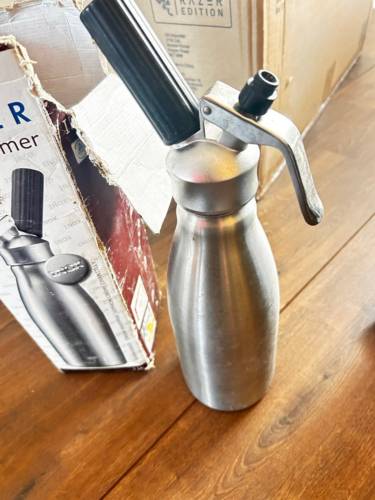 Kayser INOX Creamer slagroomspuit, Ophalen, Zilver, Metaal, Overige merken