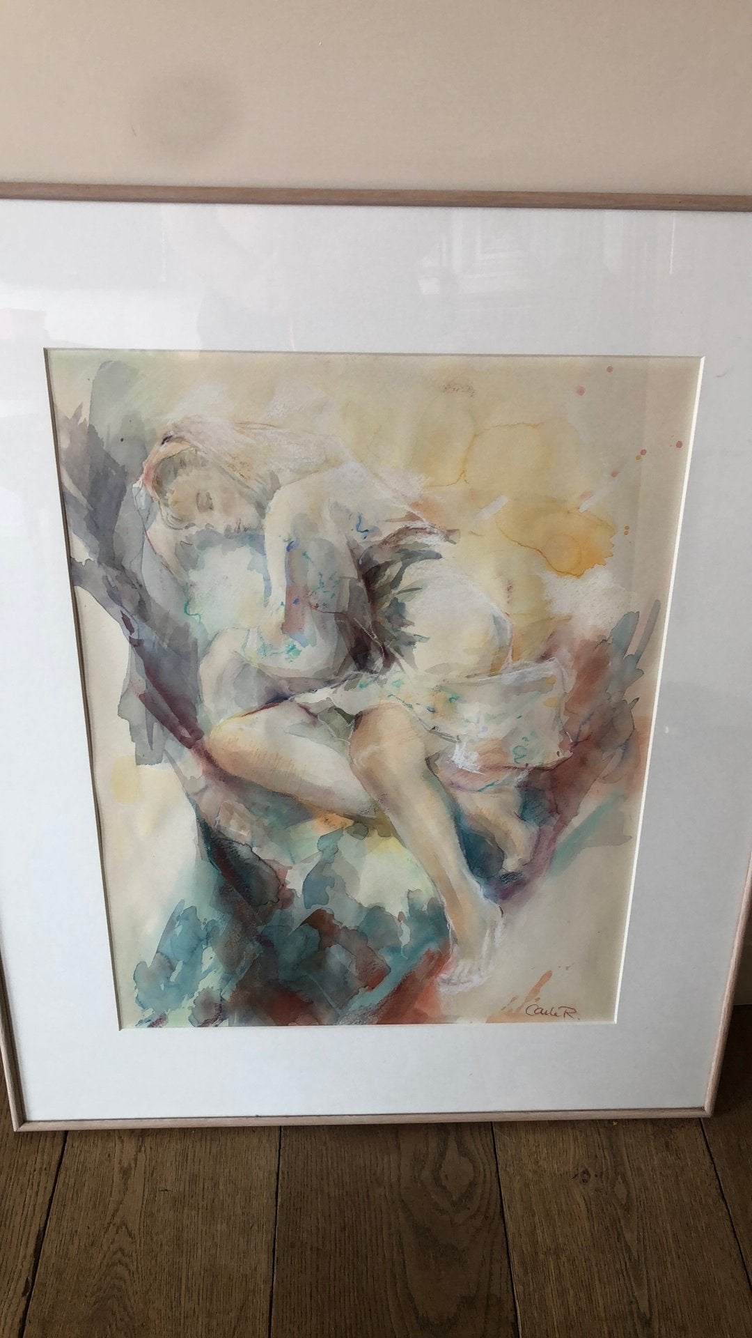 Oude aquarel, Ophalen of Verzenden