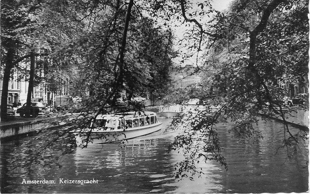 Ansichtkaart Amsterdam Keizersgracht - Rondvaartboot, Ophalen of Verzenden, 1960 tot 1980, Ongelopen, Noord-Holland