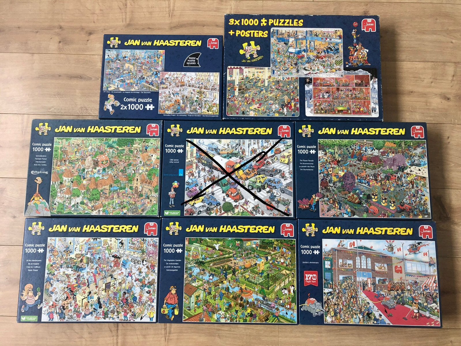 Diverse Jan van Haasteren puzzels, Ophalen of Verzenden, 500 t/m 1500 stukjes, Zo goed als nieuw