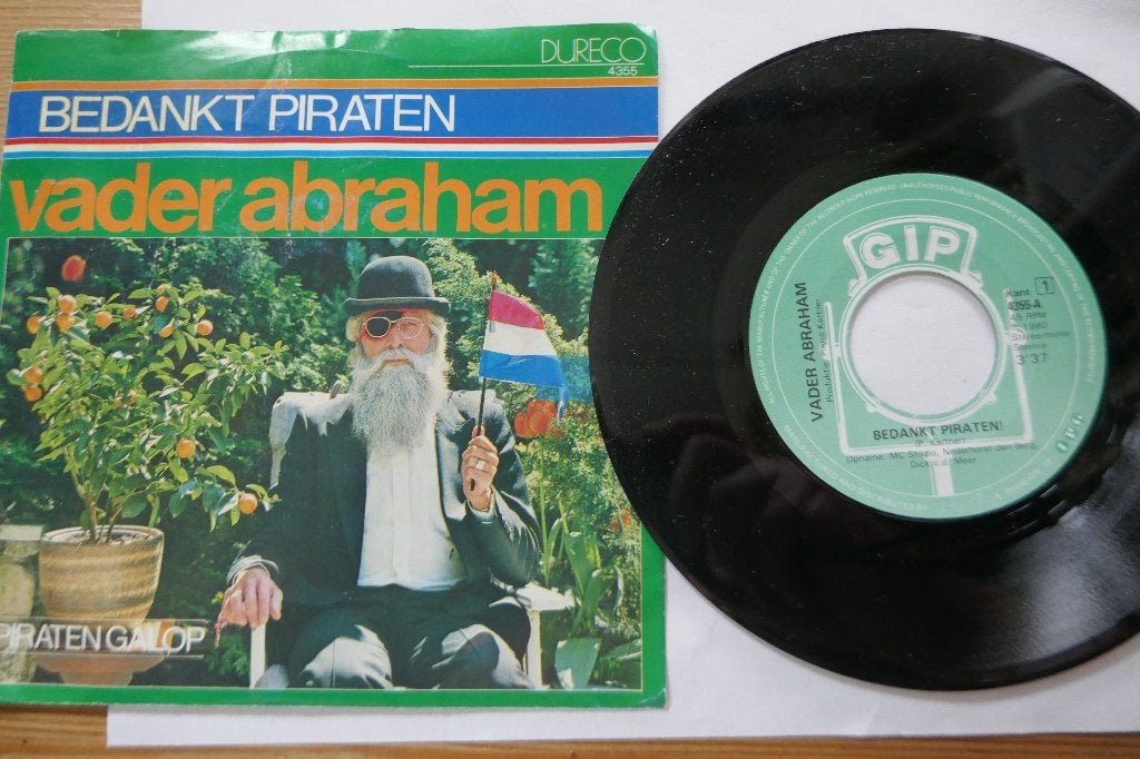 Single:  Vader Abraham – Bedankt Piraten, Cd's en Dvd's, Gebruikt, Overige formaten, Ophalen of Verzenden, Levenslied of Smartlap