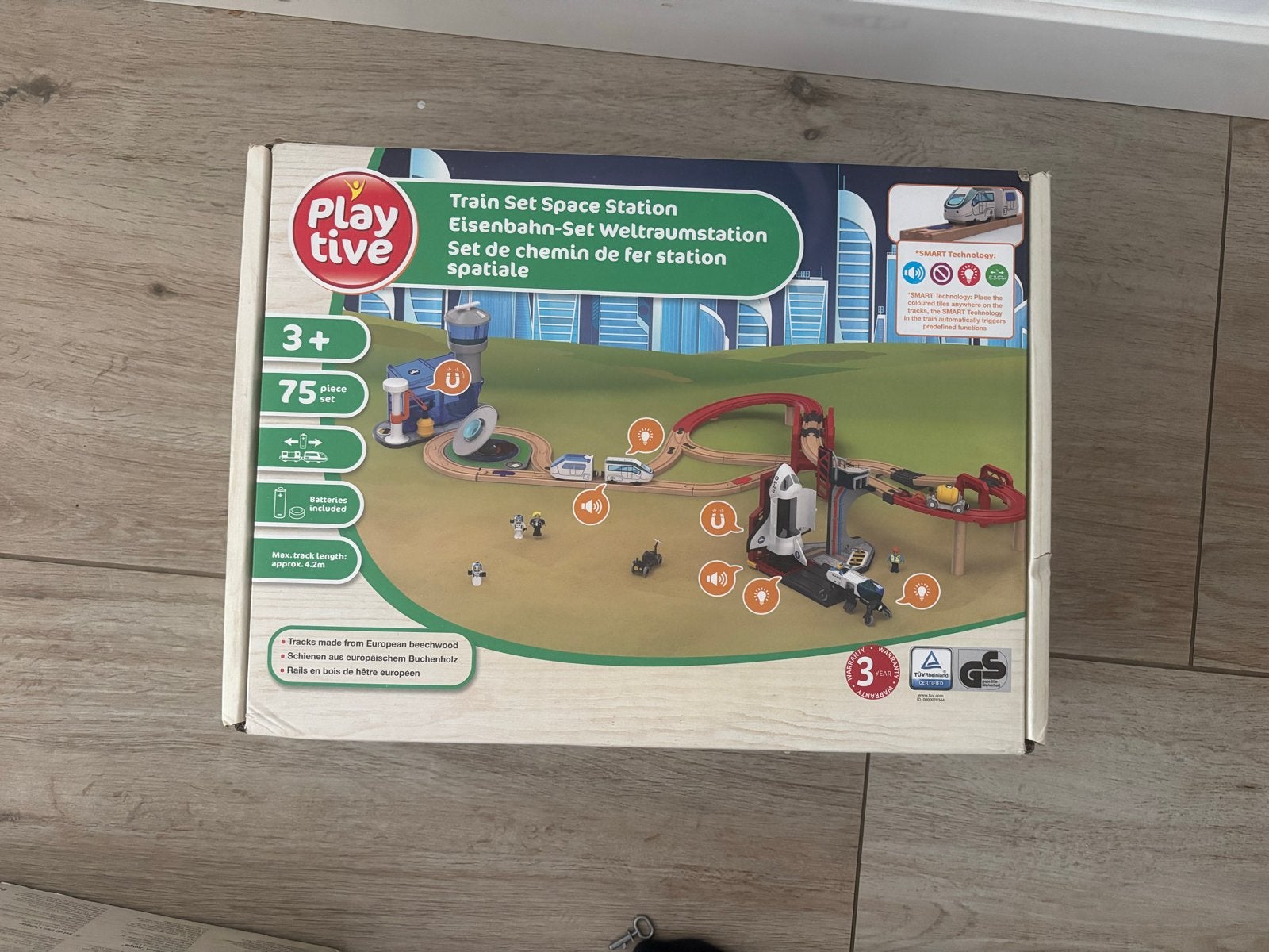 Playtive Treinset Ruimtestation - Zo goed als nieuw, Ophalen of Verzenden, Zo goed als nieuw, Bouwen, Met geluid