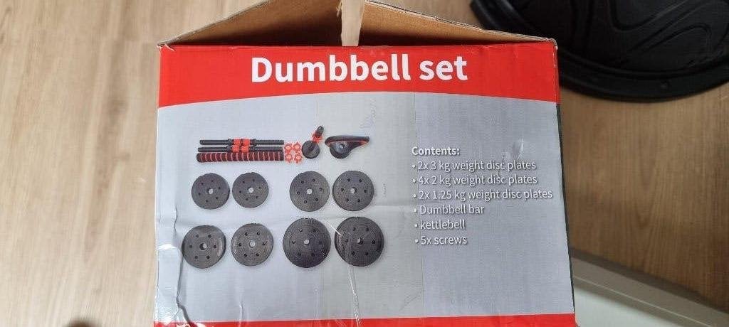 Dumbbell set 18KG, Ophalen, Nieuw, Armen, Dumbbell