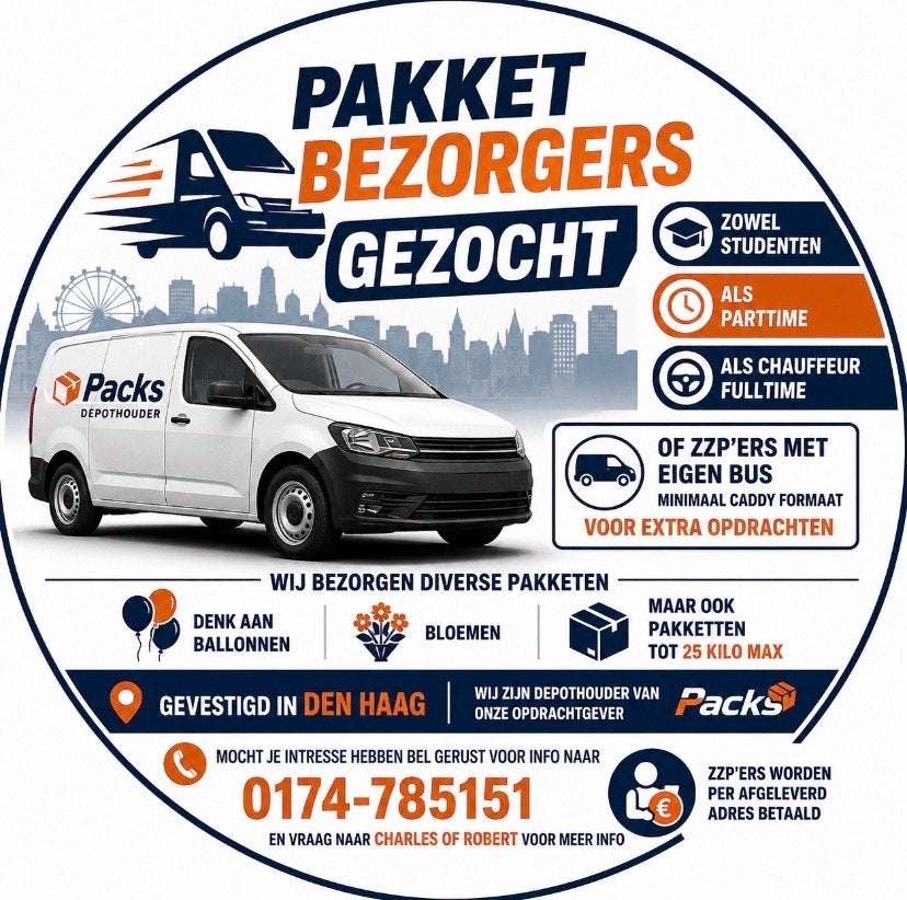 Pakket bezorgers gezocht !, Overige niveaus, Starter, Overige vormen