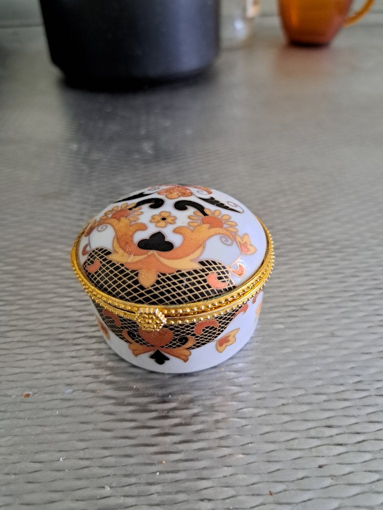 Juwelendoosje rond., Antiek en Kunst, Ophalen of Verzenden
