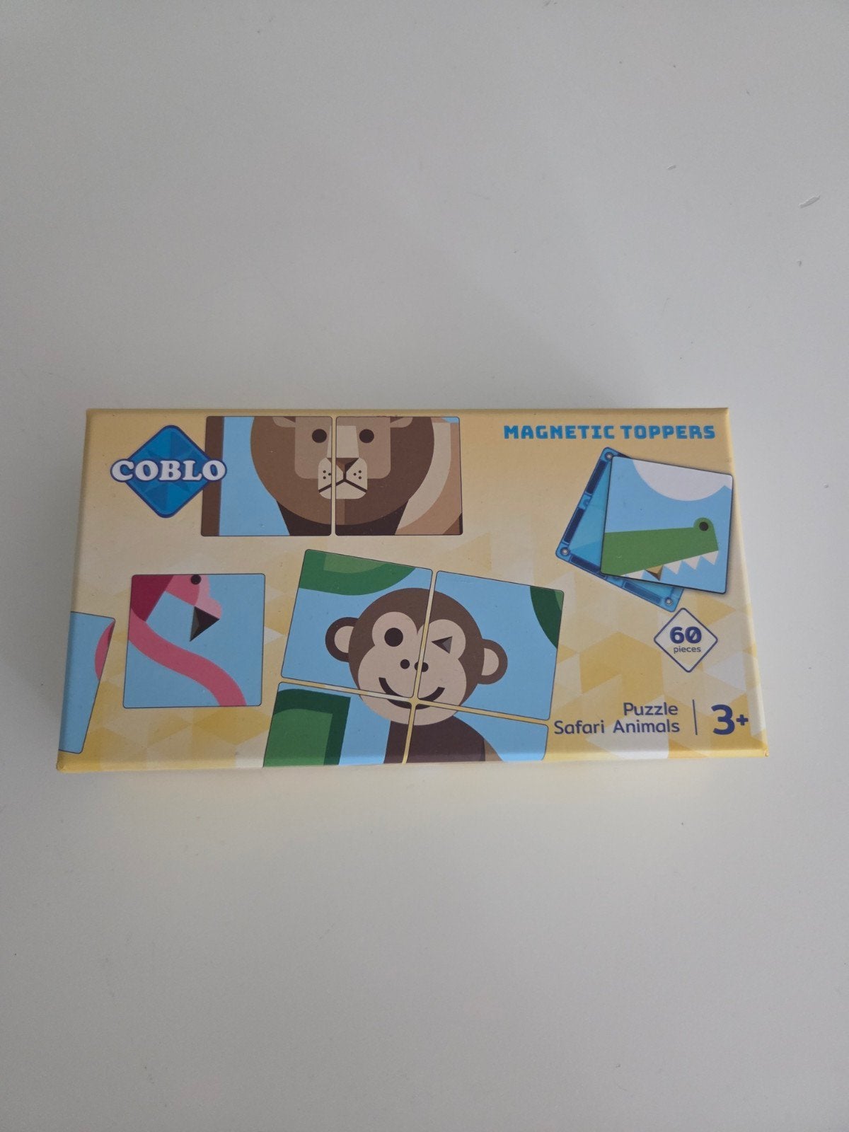 Coblo Magnetische Toppers Safari Dieren Puzzel 60 Stukjes, Ophalen, Meer dan 50 stukjes, Zo goed als nieuw, 2 tot 4 jaar