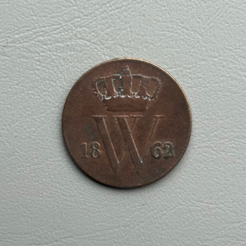 1 cent 1862, Postzegels en Munten, Ophalen, Koning Willem III, 1 cent