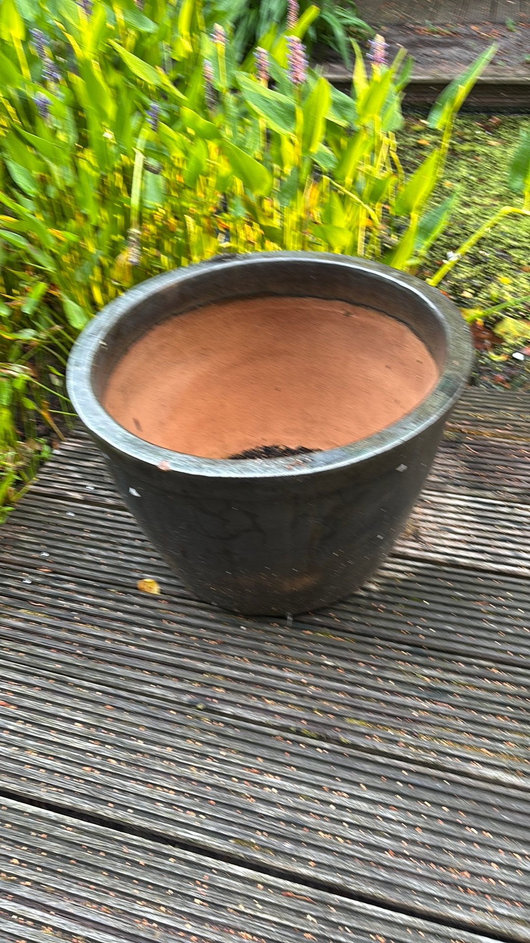 Grote bloempot, Ophalen, Gebruikt, Rond, Overige materialen