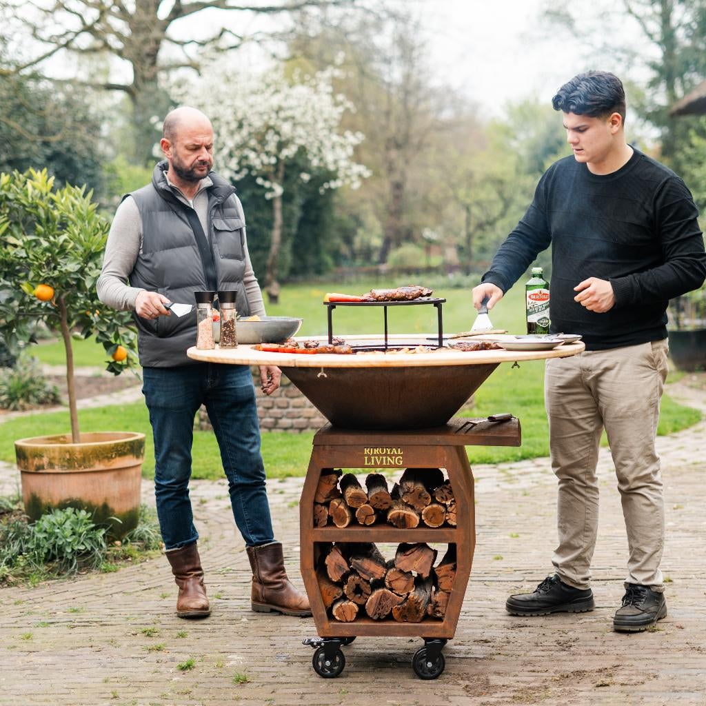 BBQ Plancha Compañero XXL Cortenstaal 2.0 met omranding NW, Tuin en Terras, Ophalen of Verzenden, Nieuw, RJRoyal Living, Met accessoires