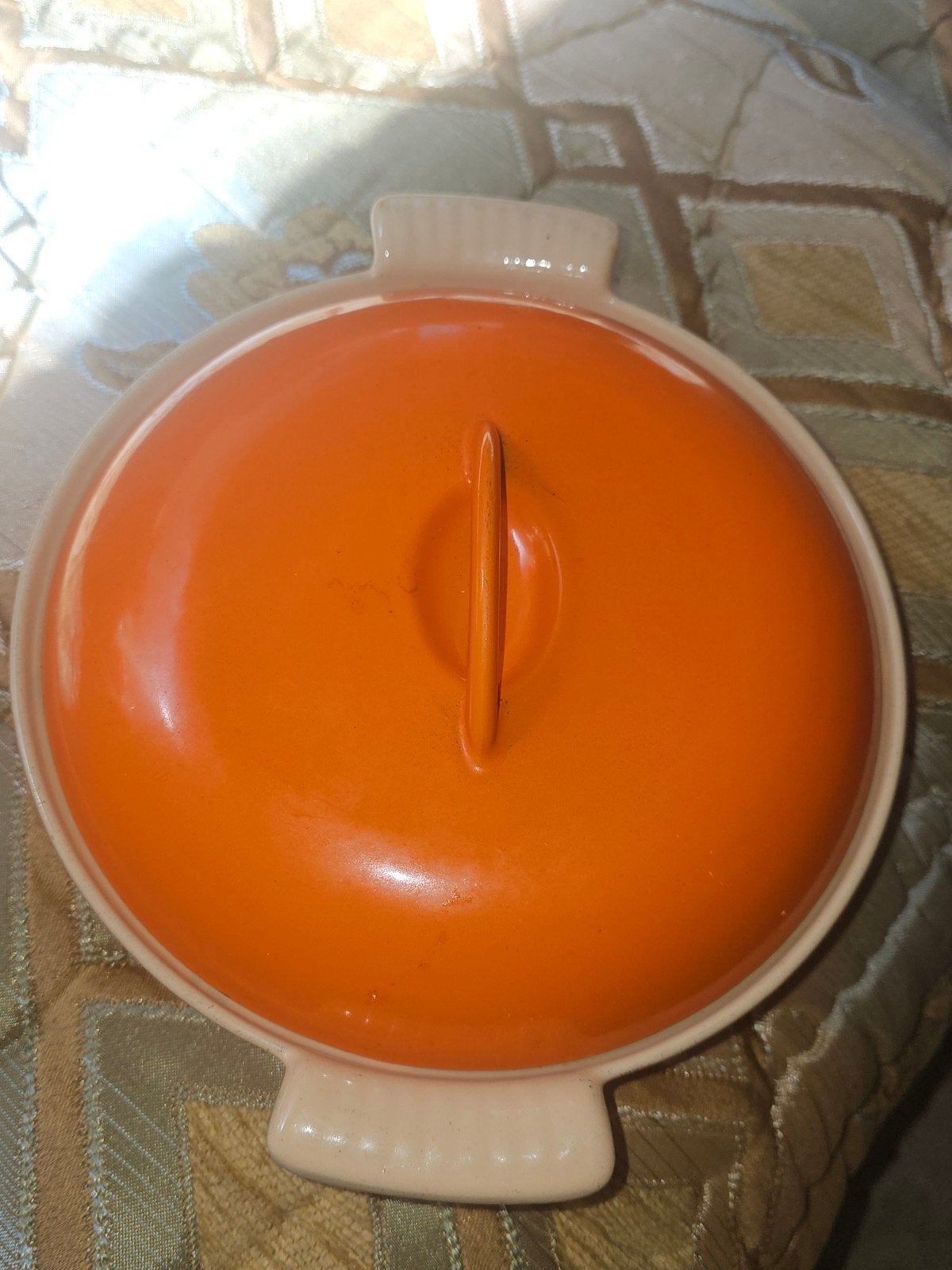 Gietijzeren Braadpan met Drie Vakken - Belgique, Gebruikt, Ophalen of Verzenden, Met deksel, Overige merken
