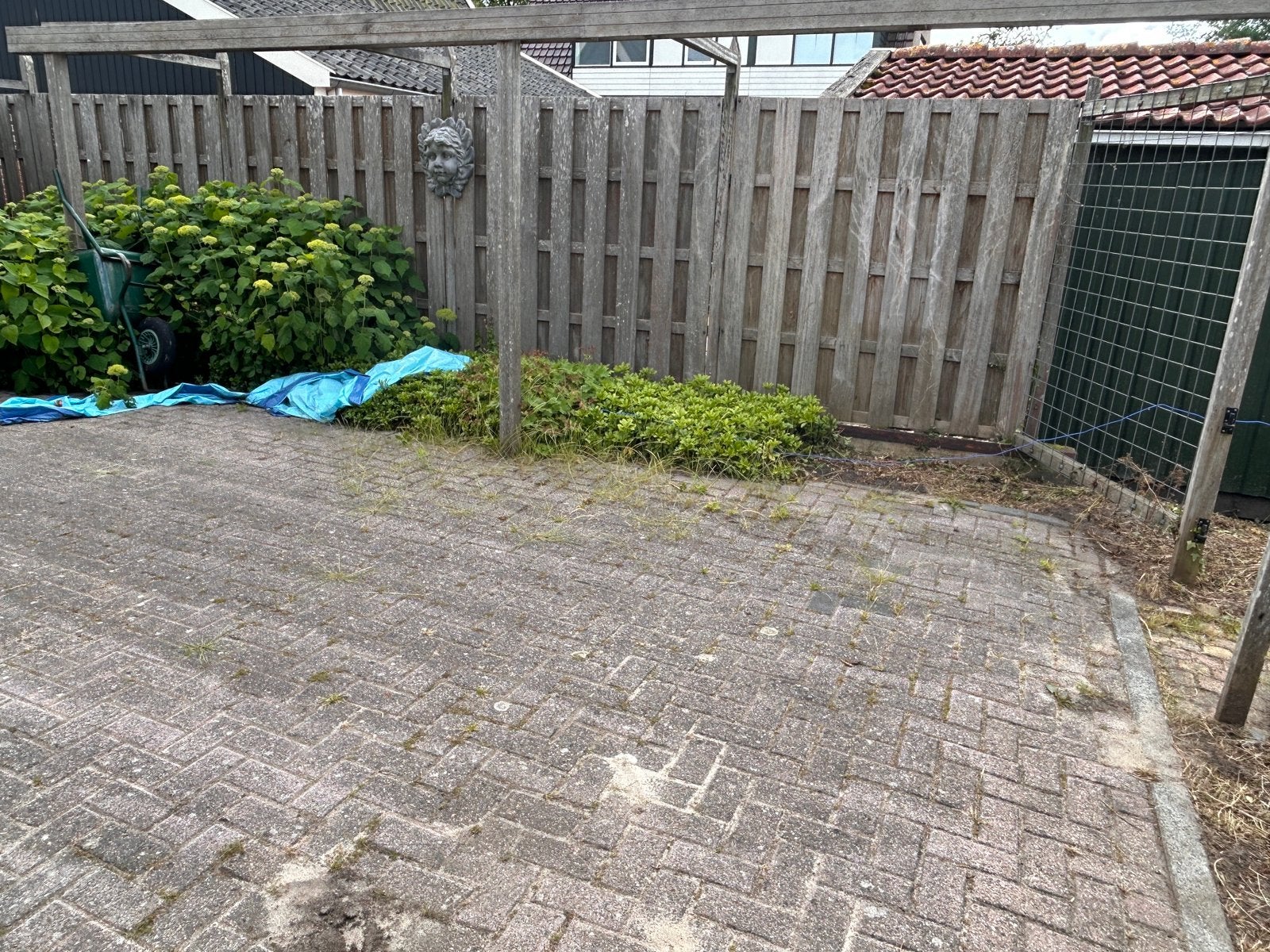Hardhout schutting en vlonder, Ophalen, Zo goed als nieuw, Hout