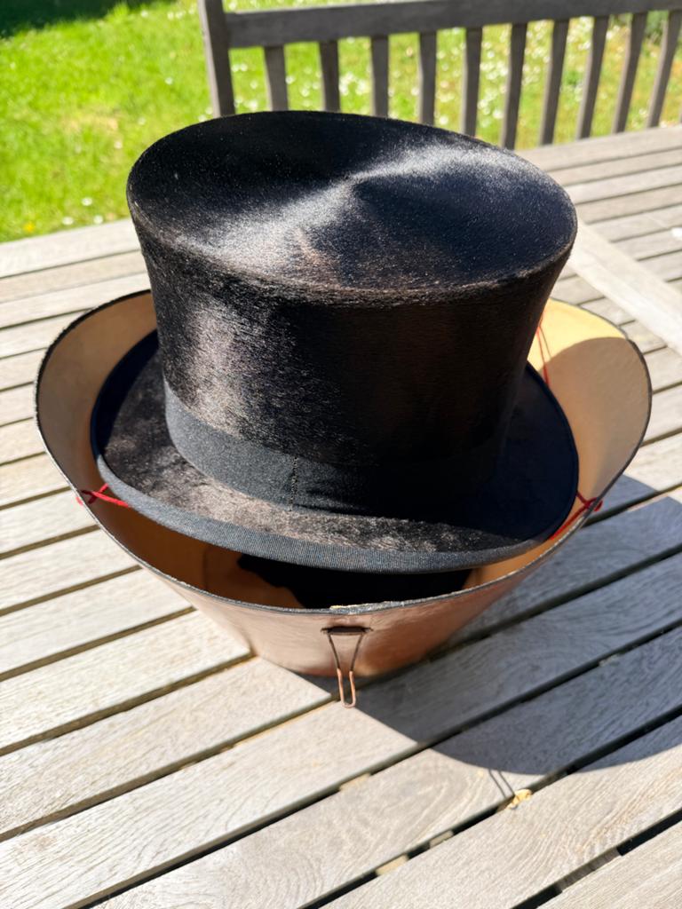Antieke Engelse Bolhoed van English Hat Co. London, Maat 56, Ophalen of Verzenden, Heren