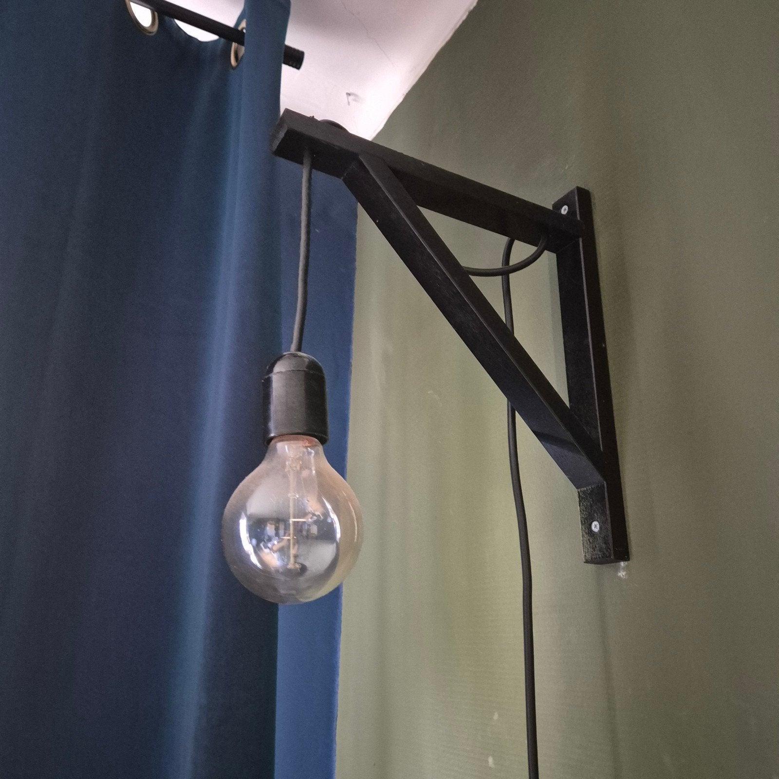 Hanglamp, 4x zonder gloeilamp met lang snoer, Ophalen, Zo goed als nieuw, Hout, E27 (groot)
