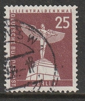 Berlijn 1956 147 Liliënthal-monument 25p, Gest, Ophalen of Verzenden, Overige periodes, Gestempeld