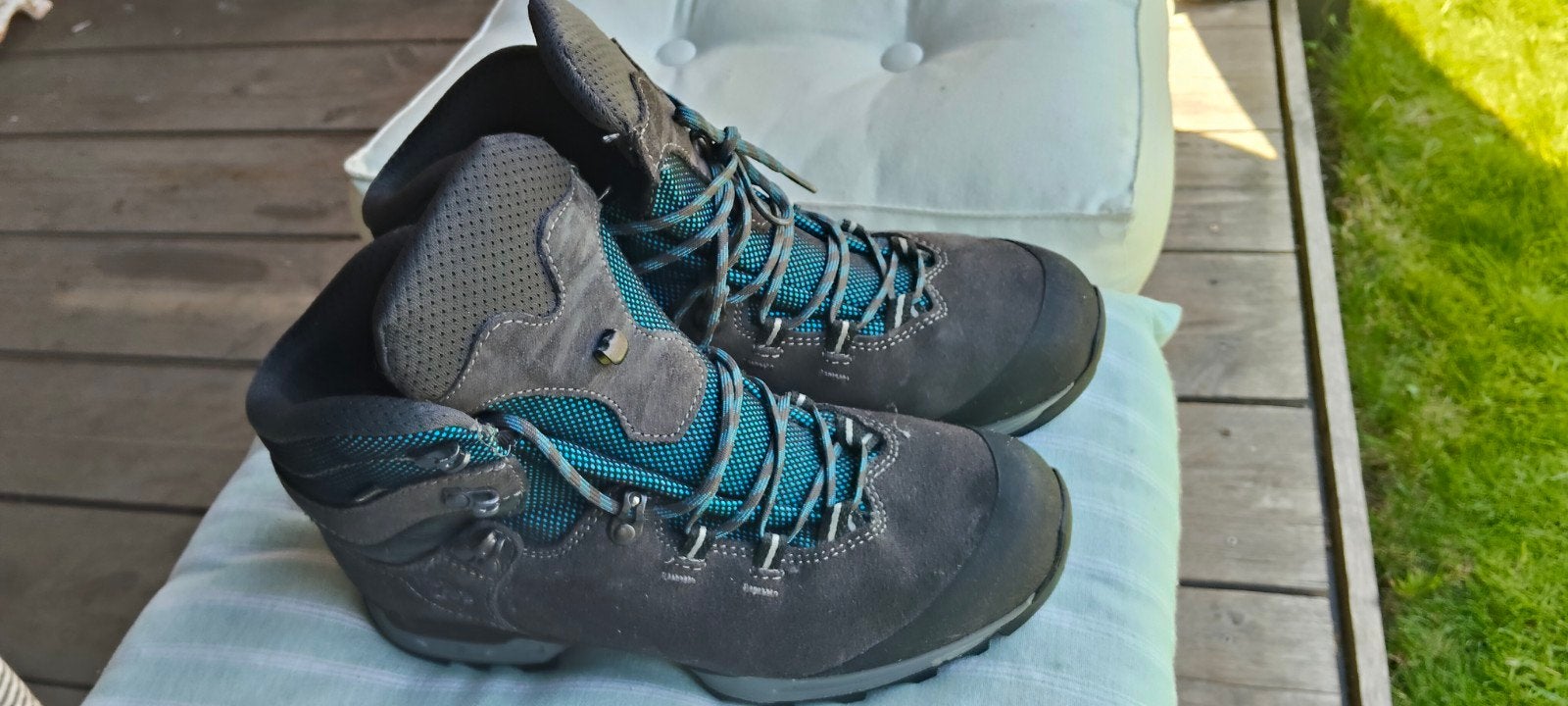 Hanwag dames wandelschoenen maat 40,5 antraciet/turkoois, Sport en Fitness, Bergsport en Wandelen, Ophalen of Verzenden